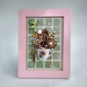 Wall art vintage jewelry shabby chic bohemian